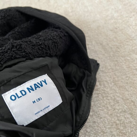 Old Navy Boys Active Black Hooded Puffer Vest Jacket Coat M / 8Y - Picture 2 of 10